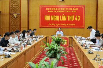 Hội nghị Ban Thường vụ Tỉnh ủy lần thứ 43