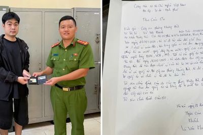 Nam thanh niên viết thư cảm ơn Công an phường Khương Đình