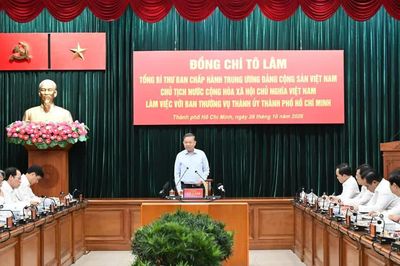 Tổng Bí thư, Chủ tịch nước Tô Lâm làm việc với Ban Thường vụ Thành ủy TPHCM
