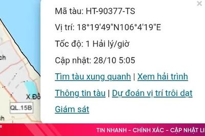 Nỗ lực tìm kiếm 2 ngư dân Hà Tĩnh mất tích khi tàu cá chìm