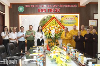 Gặp mặt Đoàn đại biểu Phật giáo tỉnh dự Đại hội đại biểu Phật giáo toàn quốc lần thứ X
