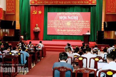 Phường Tĩnh Gia quán triệt, triển khai các nghị quyết, chỉ thị của Đảng