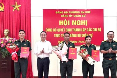 Đảng ủy Quân sự phường An Khê thành lập 3 chi bộ trực thuộc