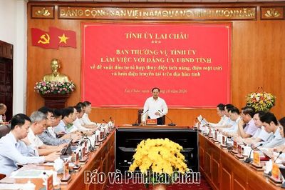 Ban Thường vụ Tỉnh ủy Lai Châu làm việc với Tập đoàn Xuân Thiện: Thống nhất chủ trương đồng hành, thúc đẩy các dự án năng lượng trọng điểm