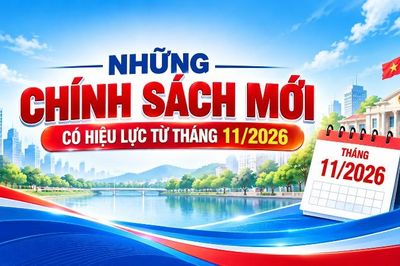 Những chính sách mới có hiệu lực từ tháng 11/2026