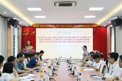 Đoàn kiểm tra Trung tâm Phục vụ hành chính công tỉnh làm việc với phường Nghĩa Lộ