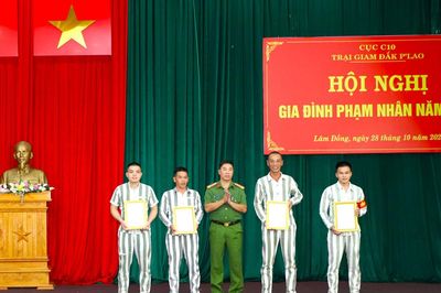 Trại giam Đắk P'lao tăng cường phối hợp với gia đình giáo dục, cải tạo phạm nhân
