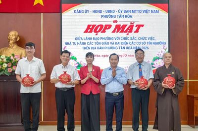 TP.HCM: Phường Tân Hòa tổ chức họp mặt đại diện các cơ sở tôn giáo trên địa bàn