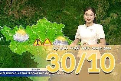[Video] Dự báo thời tiết đêm nay và ngày mai 30/10/2026: Đông Bắc Bộ có nơi mưa to, Trung Bộ tiếp tục mưa dông
