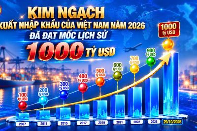 Xuất nhập khẩu Việt Nam vượt mốc 1.000 tỷ USD