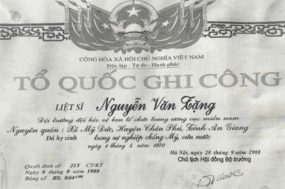 Gia đình liệt sĩ Nguyễn Văn Tặng mong tìm được phần mộ người thân