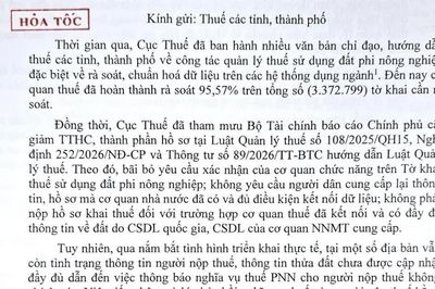 Cục Thuế yêu cầu chuẩn hóa dữ liệu, gỡ vướng về thuế đất