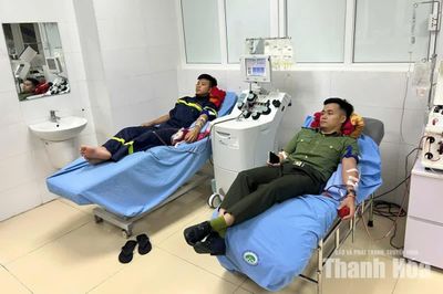 3 cán bộ, chiến sĩ Công an tỉnh kịp thời hiến máu cứu người