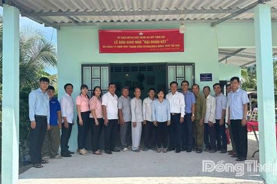 Xã Mỹ Tịnh An bàn giao 2 căn nhà Đại đoàn kết