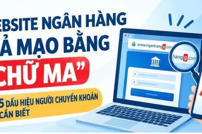Infographic Website ngân hàng giả mạo bằng “chữ ma”: 5 dấu hiệu cần nhận biết