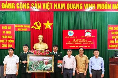 Xã Quảng Sơn kết nghĩa với Đồn Biên phòng Đắk Dang