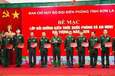 Bồi dưỡng kiến thức quốc phòng và an ninh cho 40 cán bộ biên phòng