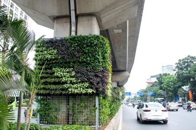 Hà Nội phủ xanh trụ đường sắt đô thị, cầu vượt và hầm chui