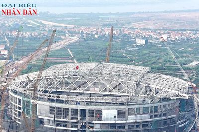 Hưng Yên: Sân vận động PVF thi công thần tốc, diện mạo ấn tượng