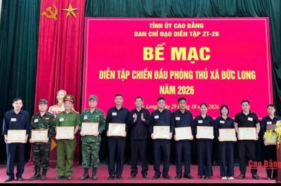 Xã Đức Long hoàn thành tốt nhiệm vụ diễn tập chiến đấu phòng thủ