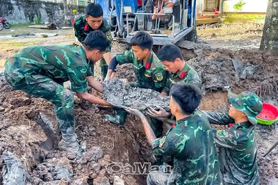 Quy tập thêm 2 hài cốt liệt sĩ tại nghĩa trang tạm Tân Bằng