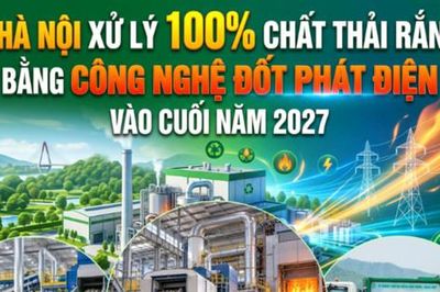 Hà Nội xử lý 100% chất thải rắn sinh hoạt bằng công nghệ đốt phát điện vào cuối năm 2027