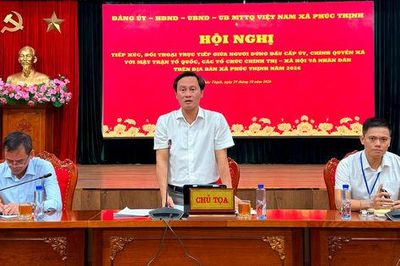 Lãnh đạo xã Phúc Thịnh đối thoại trực tiếp với nhân dân
