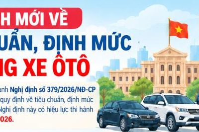 [Infographic] Quy định mới về tiêu chuẩn, định mức sử dụng xe ôtô