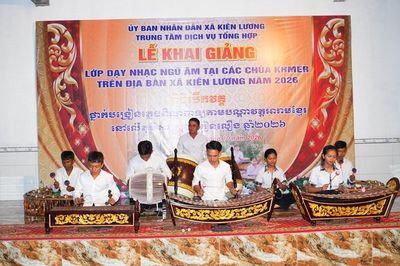 An Giang: Kiên Lương mở 2 lớp truyền dạy nhạc Ngũ âm Khmer