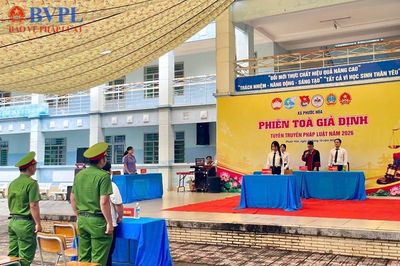 Gần 700 học sinh tham dự phiên tòa giả định về tội phạm ma túy