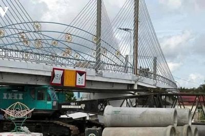 Cà Mau: Hoàn thành khắc phục cây cầu bị sà lan va chạm