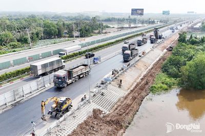 Dự án mở rộng cao tốc kết nối Sân bay Long Thành thi công đạt hơn 80% giá trị hợp đồng