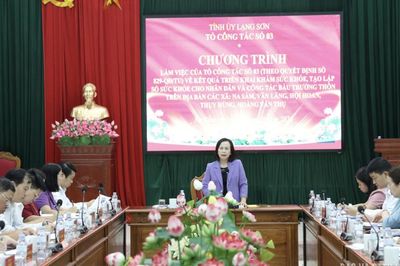 Tổ công tác số 3 của Ban Thường vụ Tỉnh ủy làm việc với 5 xã khu vực Văn Lãng