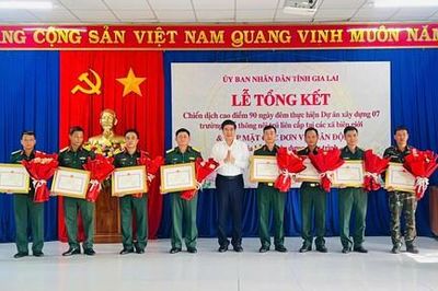 Gia Lai: Quân đội, Công an hỗ trợ 77.000 ngày công xây dựng 7 trường học vùng biên