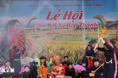 Thái Nguyên: Lần đầu tiên phục dựng Lễ hội cơm mới của đồng bào Tày ở Hợp Thành