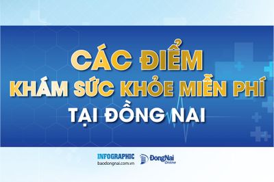 [Infographic] Danh sách các điểm khám sức khỏe miễn phí tại Đồng Nai