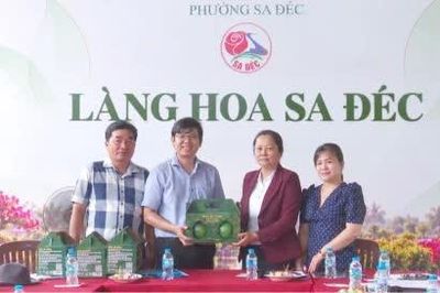 Phường Sa Đéc chia sẻ kinh nghiệm phát triển sản xuất hoa kiểng với phường Mỹ Phong