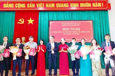 KDang công bố các quyết định về công tác tổ chức, cán bộ