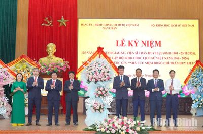 Lễ kỷ niệm 125 năm Ngày sinh cố Giáo sư, Viện sĩ Trần Huy Liệu và đón Bằng xếp hạng Di tích quốc gia Nhà lưu niệm đồng chí Trần Huy Liệu