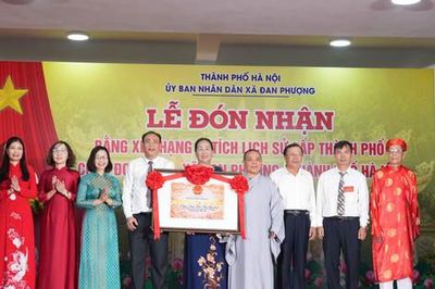Xã Đan Phượng đón nhận Bằng xếp hạng di tích lịch sử cấp thành phố chùa Đoài Khê