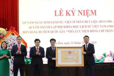 Ninh Bình đón nhận Bằng xếp hạng Di tích quốc gia Nhà lưu niệm Trần Huy Liệu