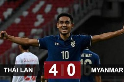Teerasil Dangda lập cú đúp, Thái Lan thắng hủy diệt Myanmar
