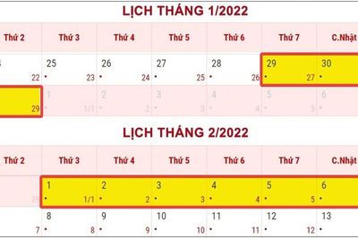 Lịch nghỉ Tết Nhâm Dần từ 31-1-2022 đến hết ngày 4-2-2022