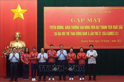 Quảng Bình: Tuyên dương, khen thưởng VĐV xuất sắc tại SEA Games 31