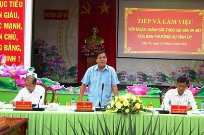 Giám sát sự lãnh đạo của cấp ủy, tổ chức đảng đối với công tác Dân vận tại huyện Lấp Vò