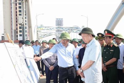 Tổng Bí thư kiểm tra công tác khắc phục hậu quả bão, lụt tại Thái Nguyên