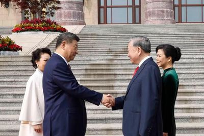 [Ảnh] Toàn cảnh Lễ đón Tổng Bí thư, Chủ tịch nước Tô Lâm thăm cấp Nhà nước đến Trung Quốc