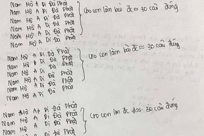 Tờ giấy nháp 'cầu điểm cao' gây chú ý của sĩ tử thi vào lớp 10