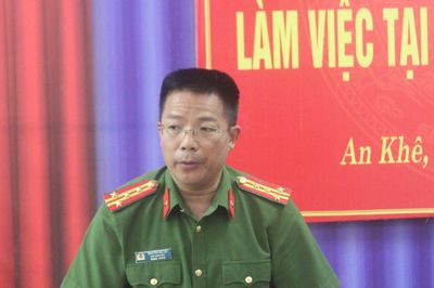 Lãnh đạo CATP Đà Nẵng kiểm tra việc chấp hành pháp luật trong hoạt động điều tra hình sự tại Công an phường An Khê