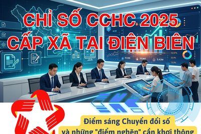 (Infographic) Chỉ số CCHC 2025 cấp xã tại Điện Biên: Điểm sáng Chuyển đổi số và những 'điểm nghẽn' cần khơi thông